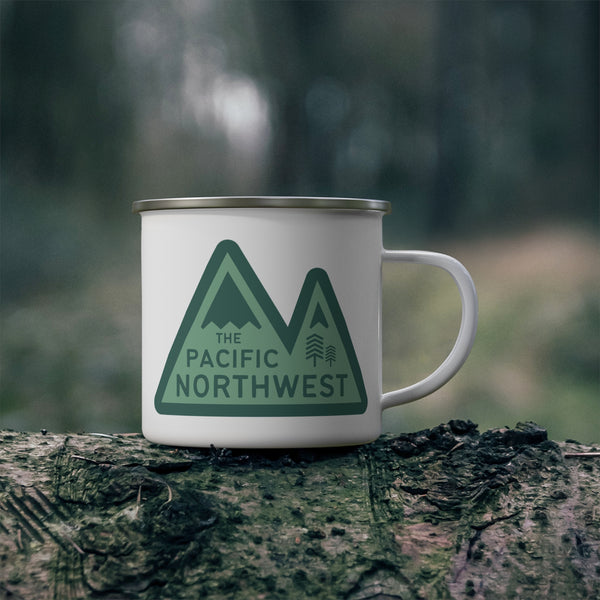 Pacific Northwest Heights Mountain Camping Mug
