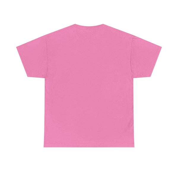 Back view of a soft pink athletic tee, perfect for casual wear and showcasing vibrant style.