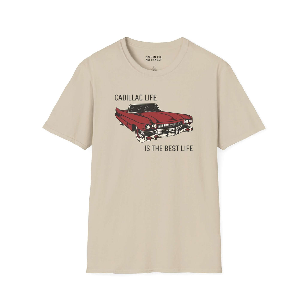 Cadillac Life is the Best Life softstyle t-shirt featuring a classic 1960 Series 62 car design.