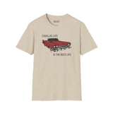 Cadillac Life is the Best Life softstyle t-shirt featuring a classic 1960 Series 62 car design.
