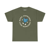 Green athletic tee with 