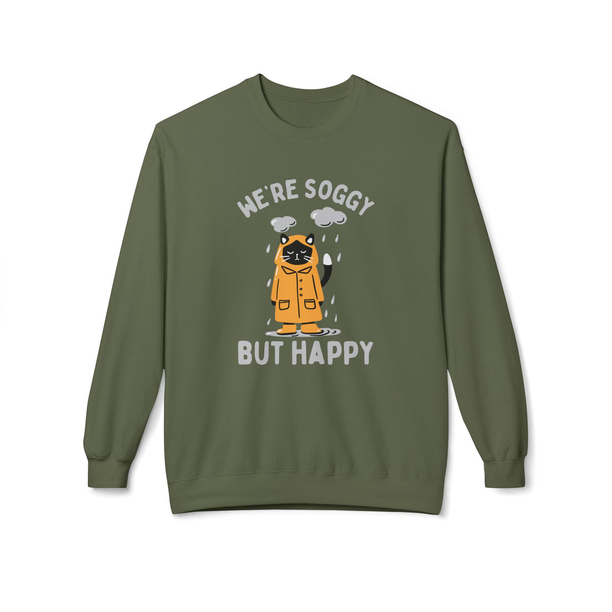 We're Soggy But Happy PNW Softstyle Midweight Sweatshirt