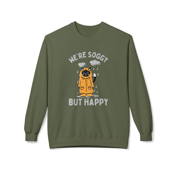 We're Soggy But Happy PNW Softstyle Midweight Sweatshirt