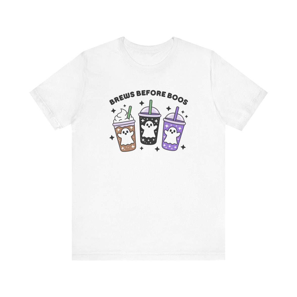 Brews Before Boos Halloween Coffee Premium Soft Tee