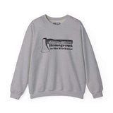 Grey sweatshirt featuring 