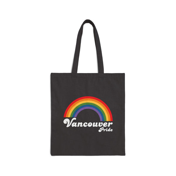 Retro Rainbow Vancouver Pride Cotton Canvas Tote Bag