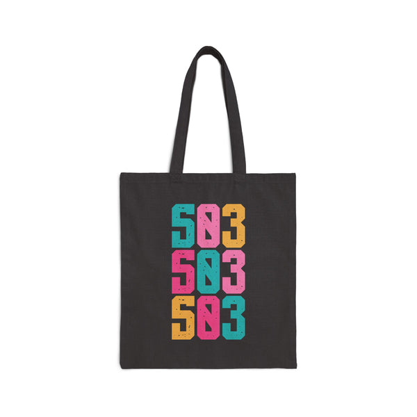 Five Oh Three Portland Electric Pop Cotton Canvas Tote Bag