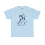 Light blue Fourth of July tee featuring George Washington with USA sunglasses and 'Happy Fourth' text.