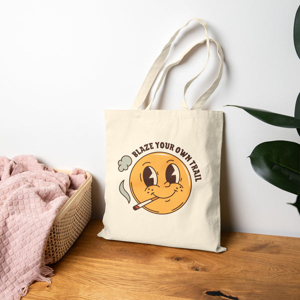 Blaze Your Own Trail Marijuana Cotton Canvas Tote Bag
