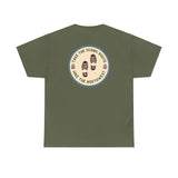 Olive green tee with 