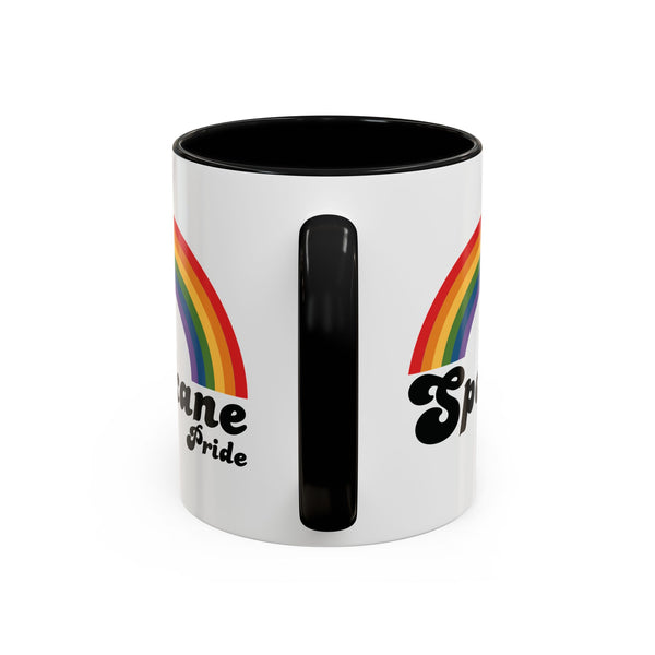 Retro Rainbow Spokane Pride Ceramic Coffee Mug