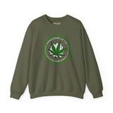 Homegrown Vibes sweatshirt featuring marijuana leaf design, celebrating Pacific Northwest culture and lifestyle.