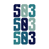 Pattern of 503 Area Code in various shades, showcasing the 503 Area Code Coffee Tumbler design.