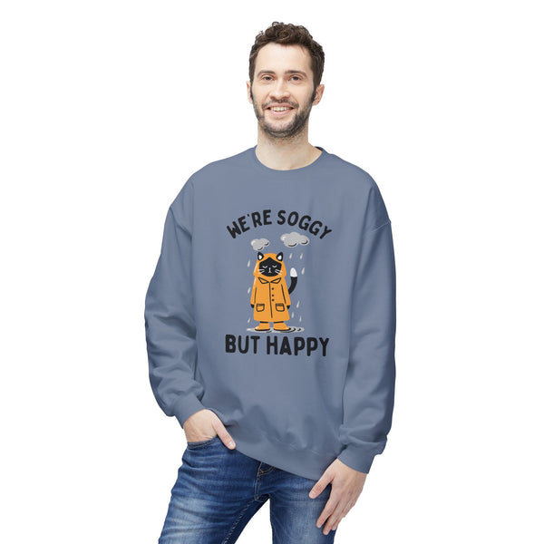 We're Soggy But Happy PNW Softstyle Midweight Sweatshirt
