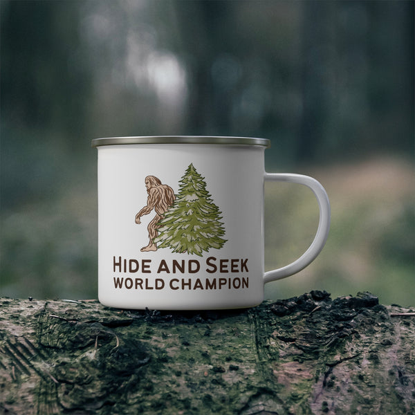 Hide and Seek World Champion Bigfoot Camping Mug