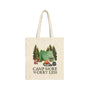 Camp More Worry Less Cotton Canvas Tote Bag