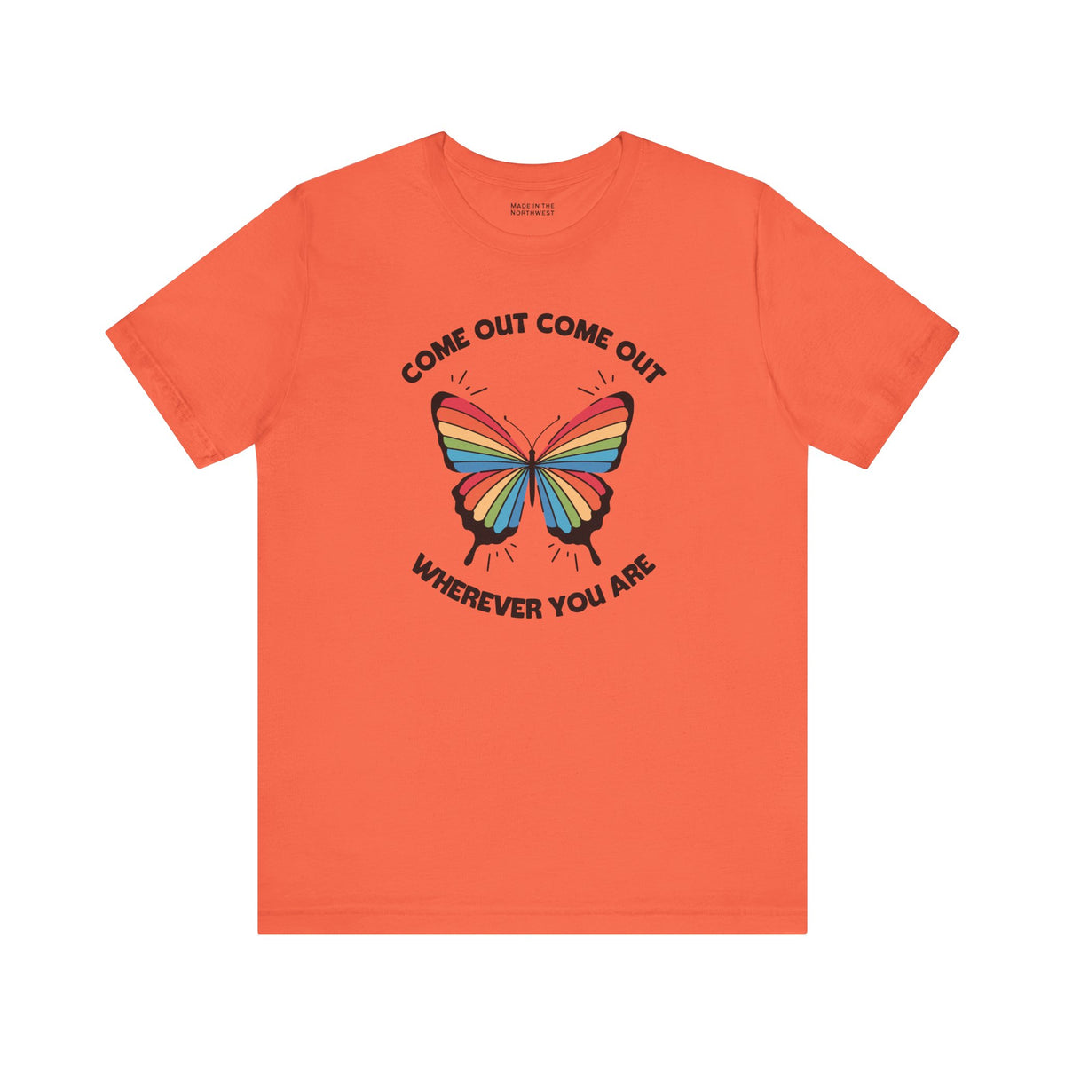 Come Out Wherever You Are Pride Butterfly Premium Soft Tee