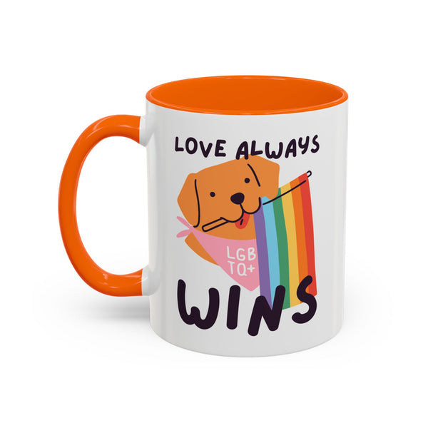 Love Always Wins LGBTQ+ Ceramic Coffee Mug