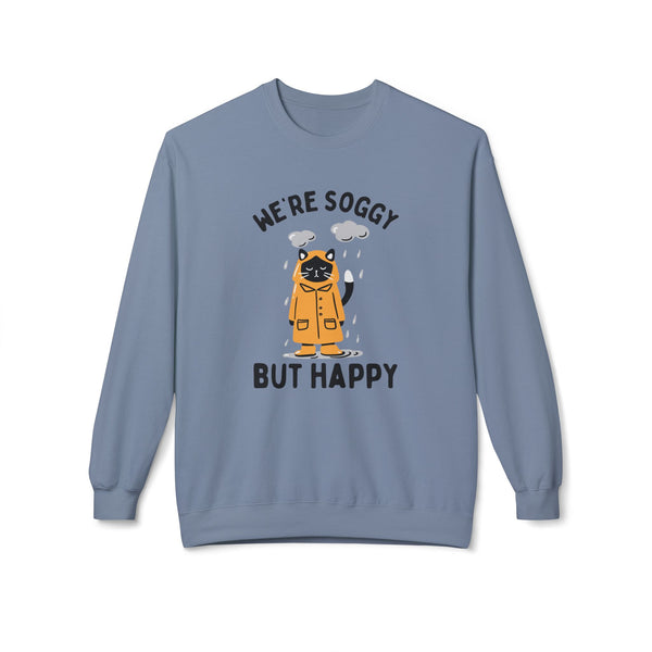 We're Soggy But Happy PNW Softstyle Midweight Sweatshirt