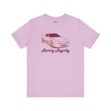 Rotary Royalty premium soft tee featuring iconic Mazda RX-7 graphic for car enthusiasts.