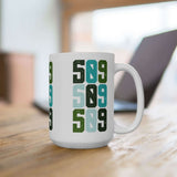 Five-Oh-Nine Pop Spokane ceramic mug with vibrant 509 design, perfect for showcasing Eastern Washington pride.