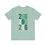 Light green Two-Oh-Six Pop Premium Soft Tee featuring vibrant 206 design, perfect for Seattle locals.