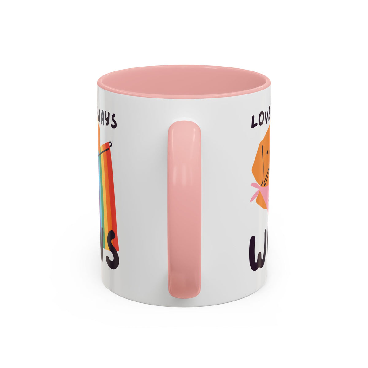 Love Always Wins LGBTQ+ Ceramic Coffee Mug