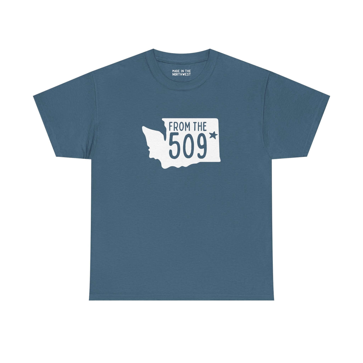 From the 509 Washington State Athletic Tee featuring Spokane star design, perfect for locals and outdoor enthusiasts.