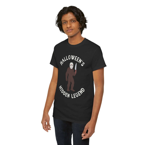 Halloween's Hidden Legend Bigfoot Athletic T-Shirt