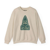 Cream sweatshirt with playful gnome graphic and text 'The NW is My Gnome', celebrating Pacific Northwest vibes.