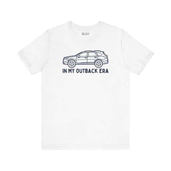 In My Outback Era car lover premium soft tee featuring a Subaru Outback design, perfect for PNW lifestyle enthusiasts.