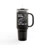 Shuck Around and Find Out Insulated Travel Tumbler 40 oz. with clam graphic and straw.