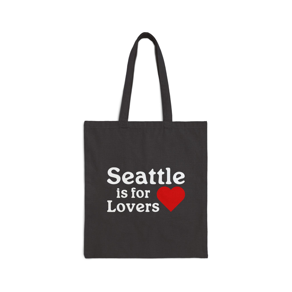 Seattle is for Lovers Cotton Canvas Tote Bag