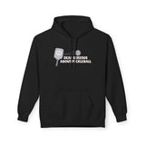 Dead Serious About Pickleball Hoodie featuring a skull paddle and pickleball graphic.