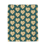 Oregon love blanket featuring heart-shaped design with bold typography on a teal background.