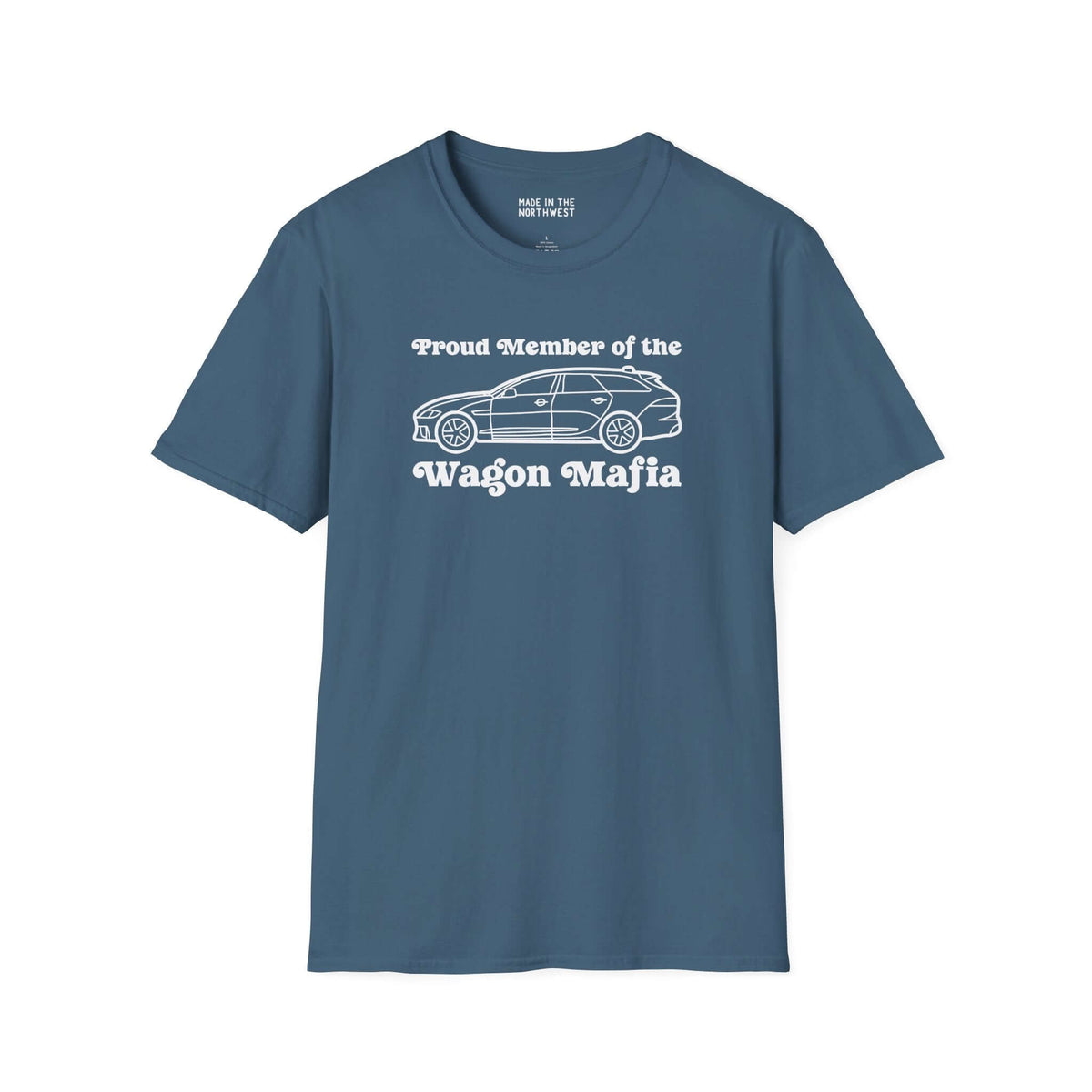 Proud Member of the Wagon Mafia softstyle t-shirt, perfect for wagon enthusiasts showcasing utility and style.