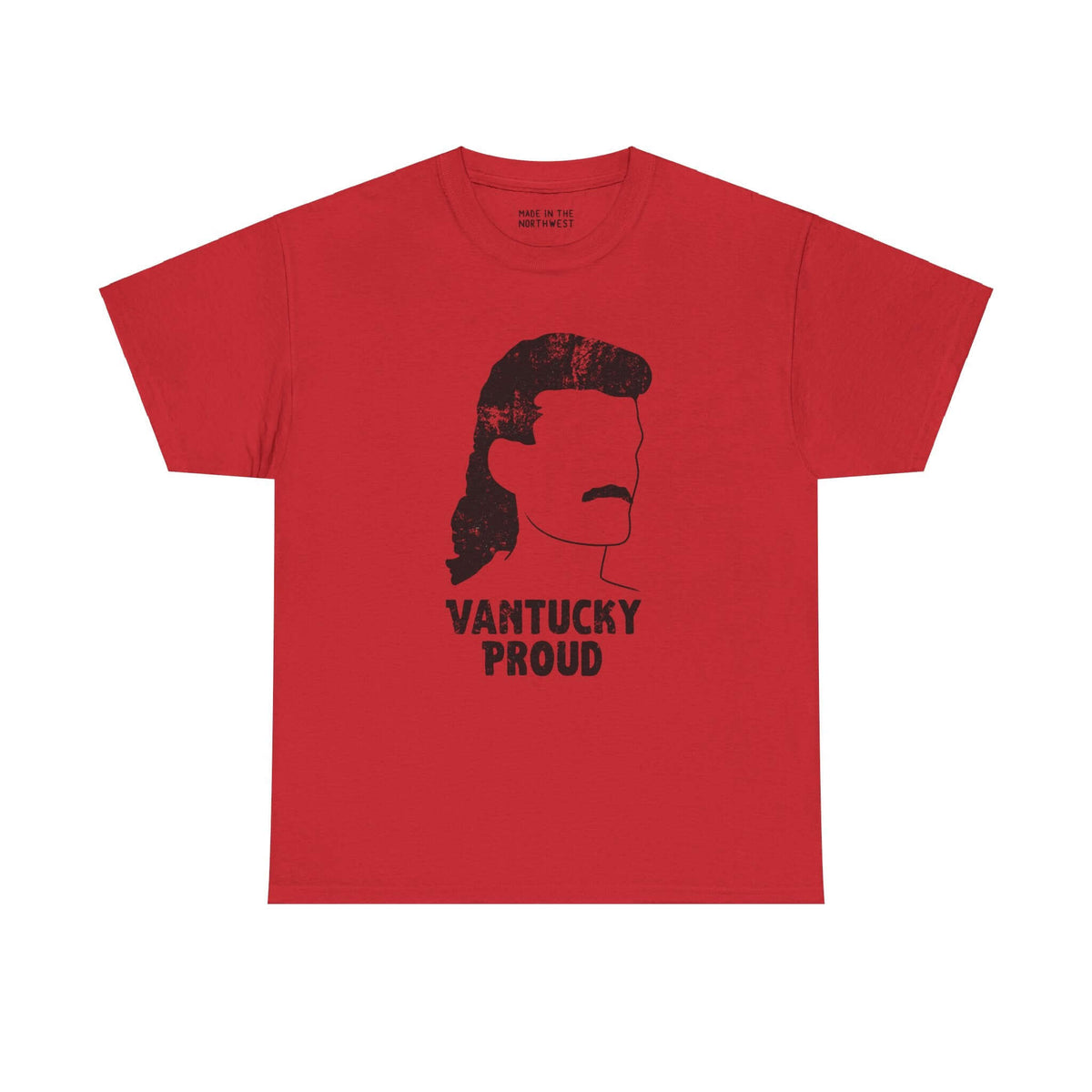 Red Vantucky Proud Billy Ray Slammer athletic tee featuring bold silhouette design.