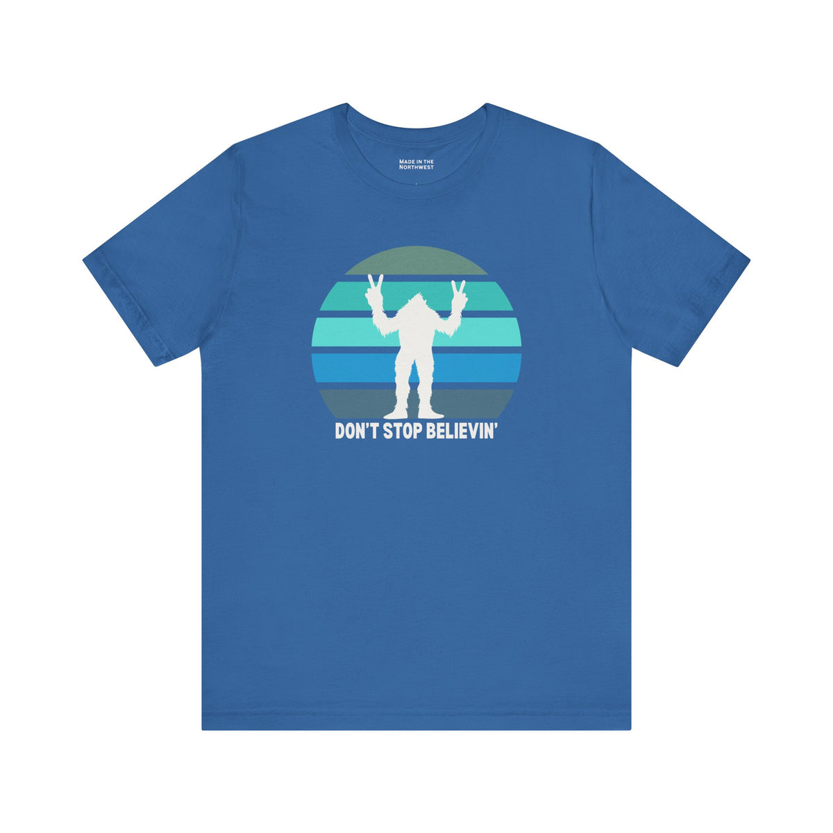Don't Stop Believin' Bigfoot Premium Soft Tee