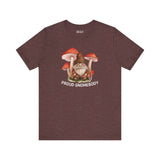 Proud Gnomebody Premium Soft Tee featuring a gnome and mushrooms, perfect for cozy homebodies.