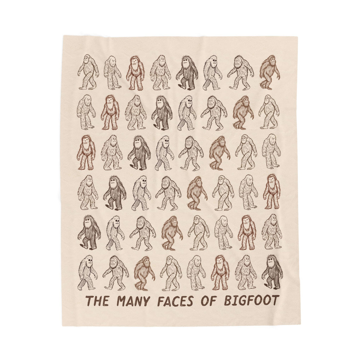 The Many Faces of Bigfoot Lightweight Cozy Blanket