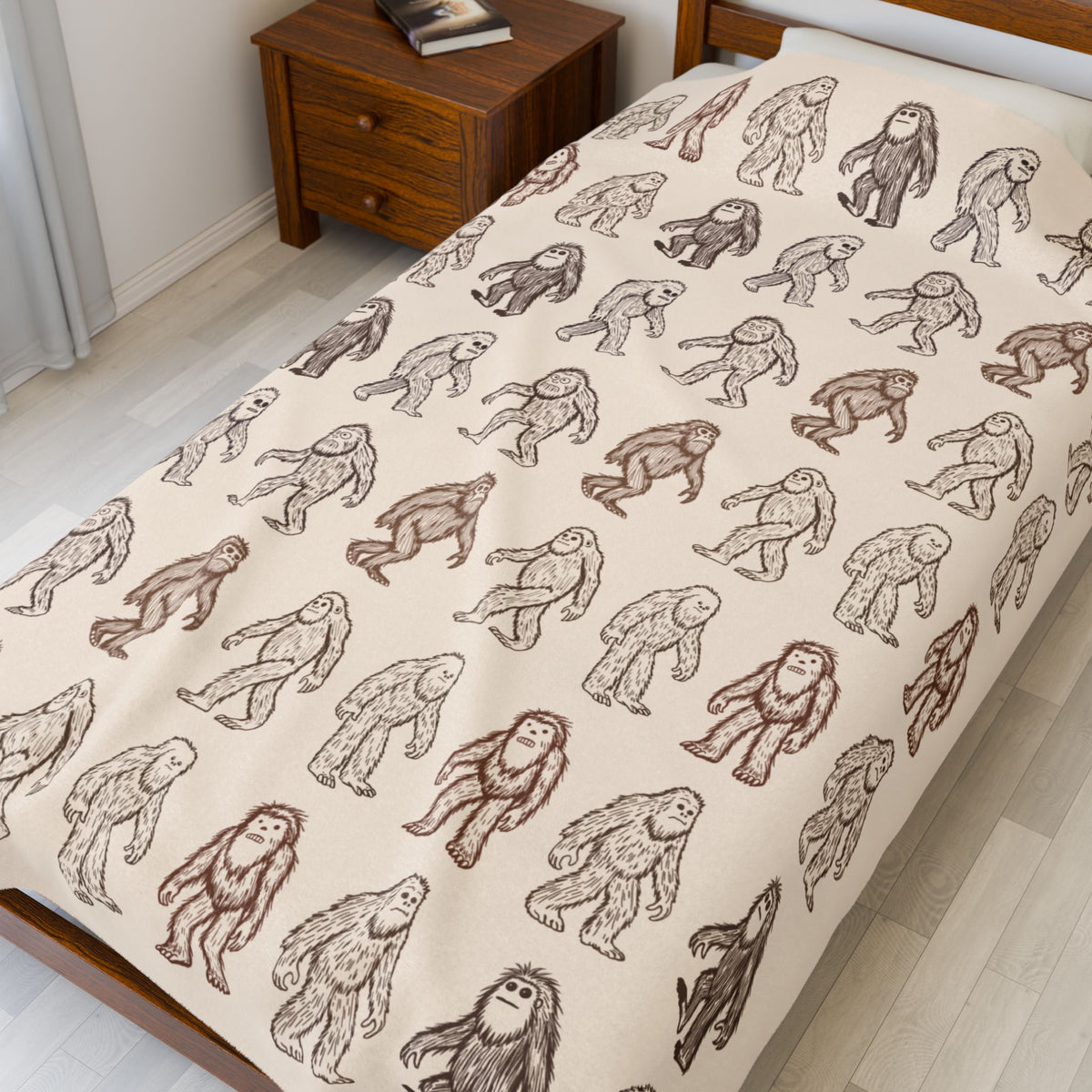The Many Faces of Bigfoot Lightweight Cozy Blanket