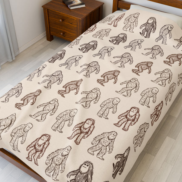 The Many Faces of Bigfoot Lightweight Cozy Blanket