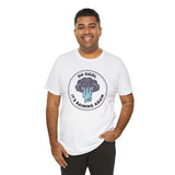 Oh Cool It's Raining Again T Shirt worn by a man, featuring a storm cloud graphic and playful text design.