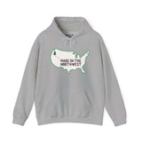 Evergreen is Where It's At Hoodie Show your love for the Pacific Northwest with our exclusive 