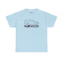 Light blue athletic t-shirt featuring F31 BMW wagon design and 'WAGON' text, perfect for car enthusiasts.