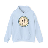 Light blue hoodie with 