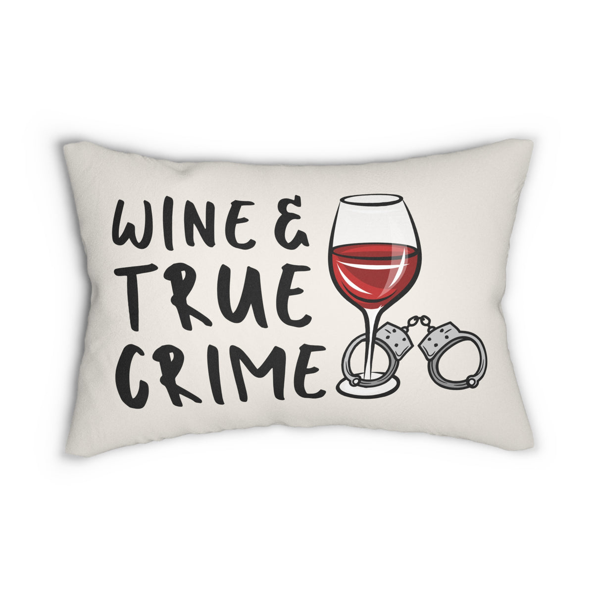Wine & True Crime Decorative Lumbar Accent Pillow