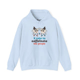 Light blue hoodie with 