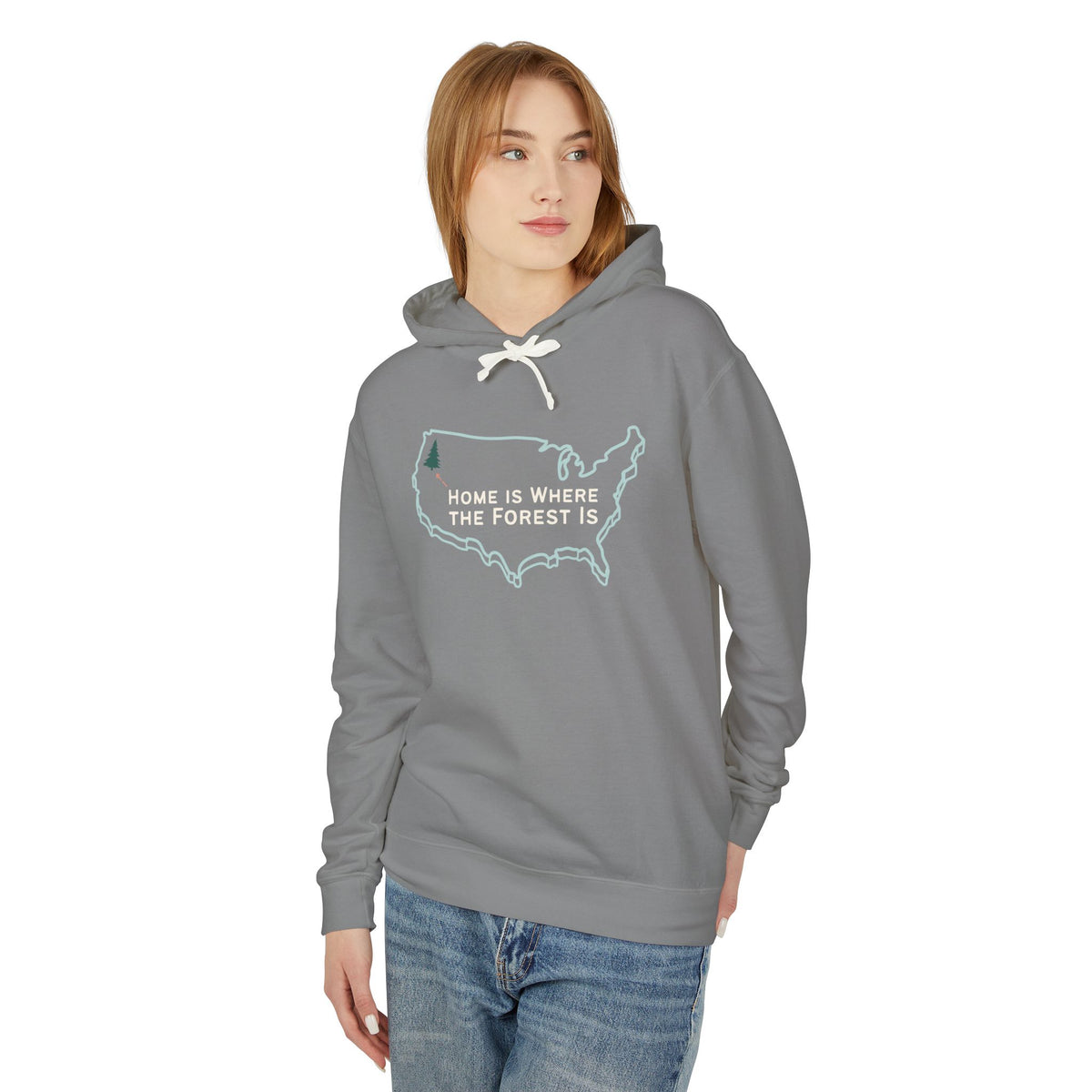 Home is Where the Forest Is Lightweight Hoodie