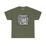 Olive green tee with 